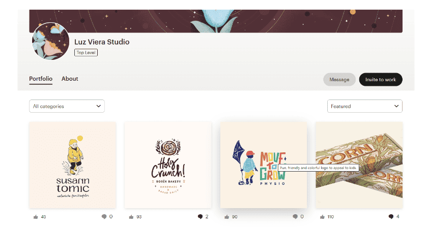 Designer Portfolios for 99designs